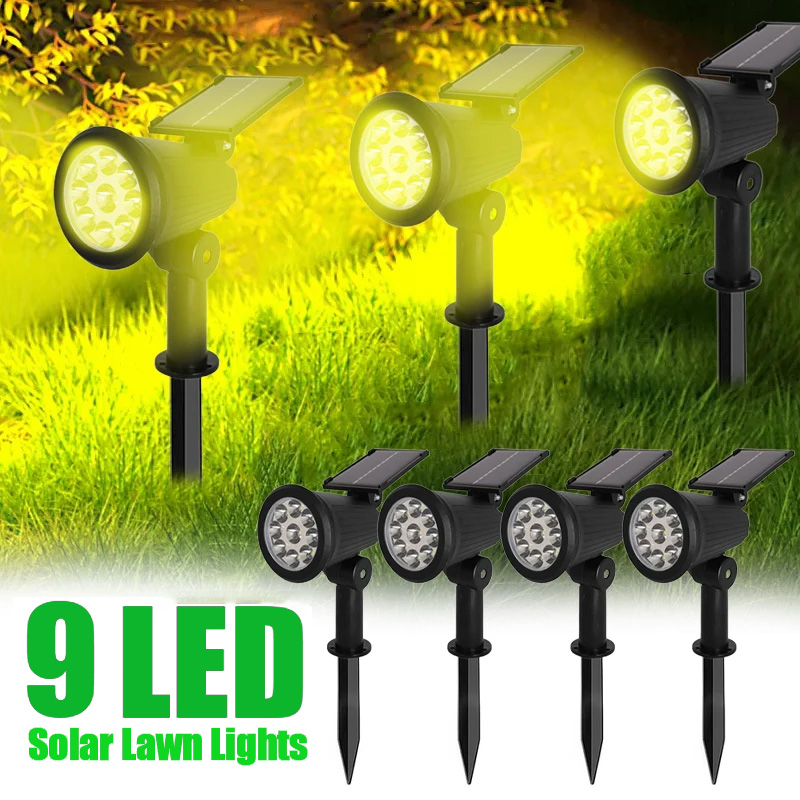 Solar Garden Spotlight Rgb - 9LED Güneş Spot Açık IP65 Su