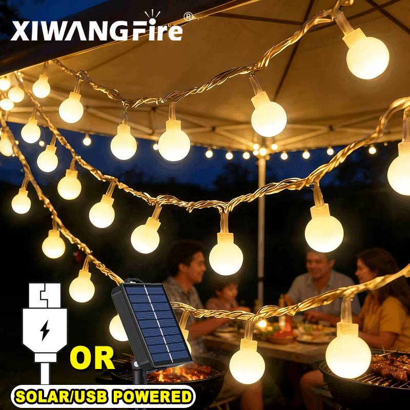 Solar Garden Light Outdoor Waterproof - 3-10M Güneş Enerjili/USB/Pil ile Çalışan Işık
