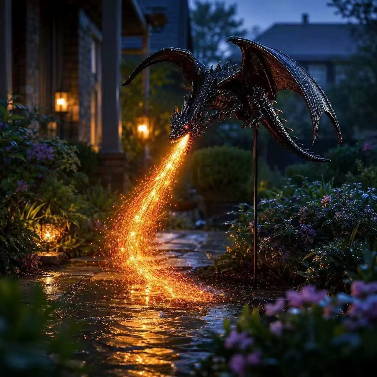 Solar Ground Light Driveway - Güneş Enerjili Ejderha Bahçe Lambası, Dış