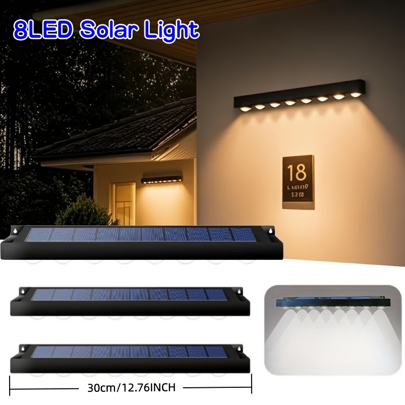 Solar Wall Light Fence Lamp - 1/2/4 adet güneş işareti ışıkları dış