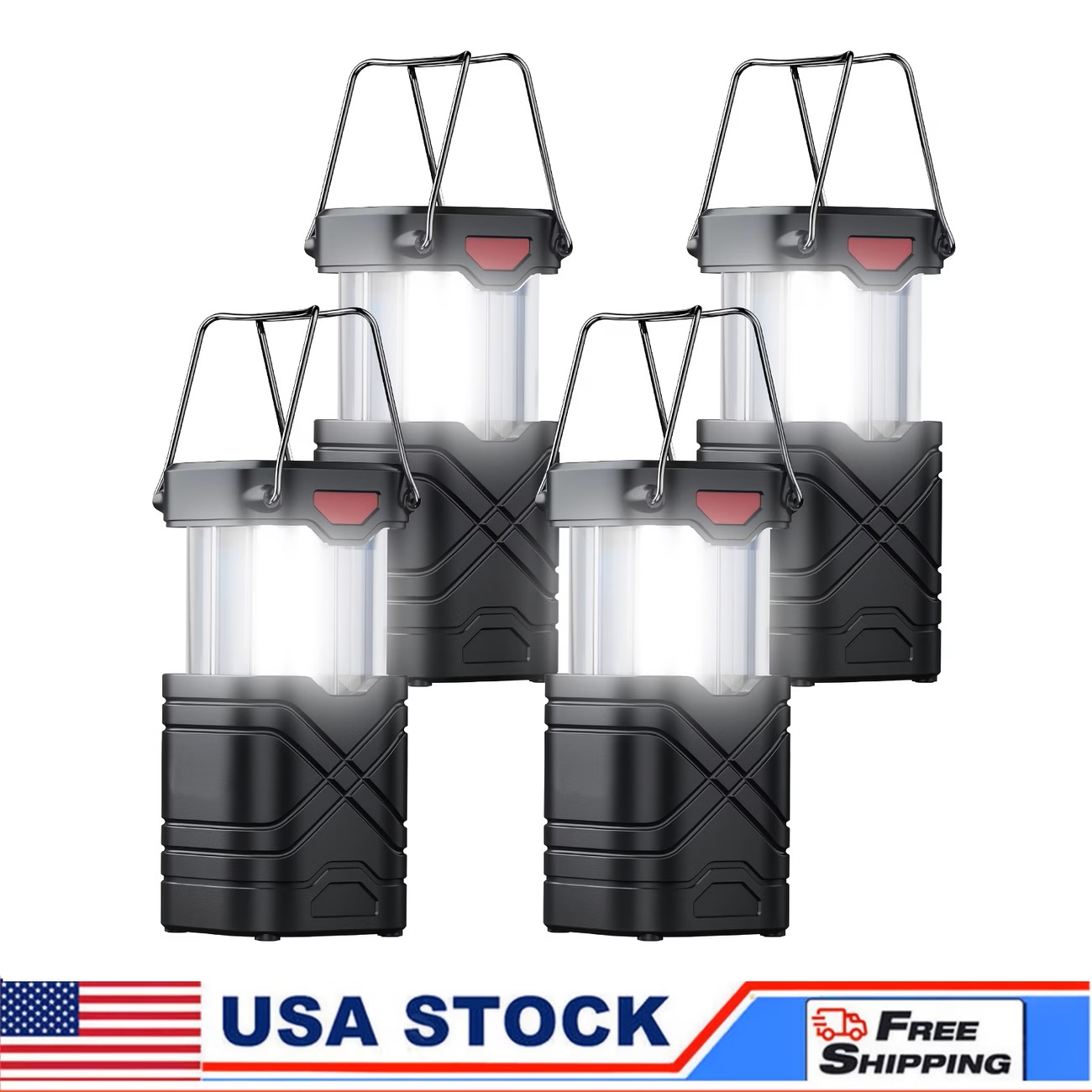 Solar Lantern Camping Collapsible - Güneş Enerjili Kamp Lambası 2/4'lü Paket,