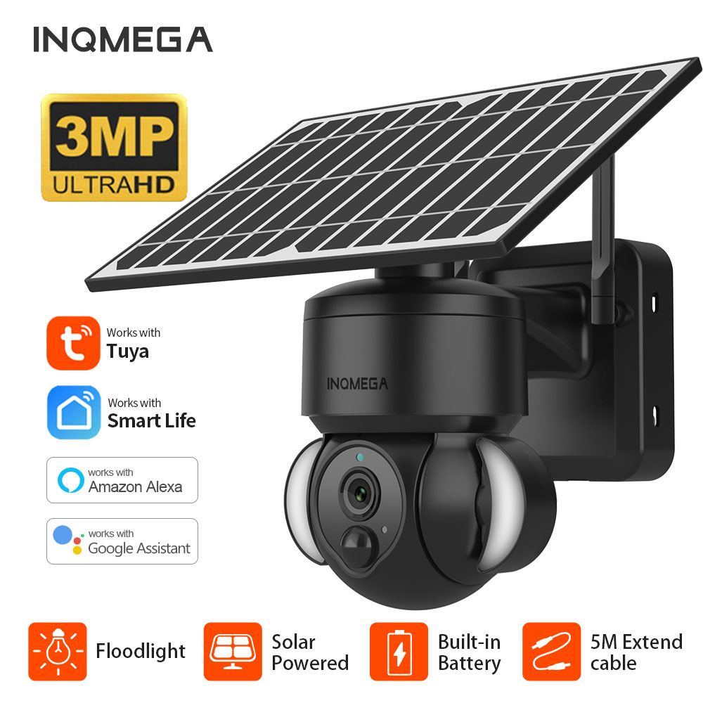 Solar Security Camera Light - INQMEGA 3MP TUYA güneş gözetim kamera
