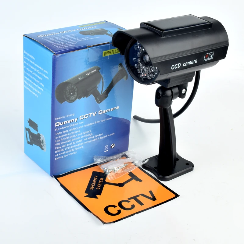 Solar Security Camera Light - Güneş Enerjili Sahte Güvenlik Kamerası, Yanıp
