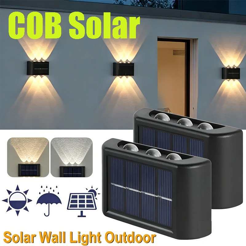 Solar Garden Light Outdoor Waterproof - COB Güneş Enerjili Duvar Lambası Dış