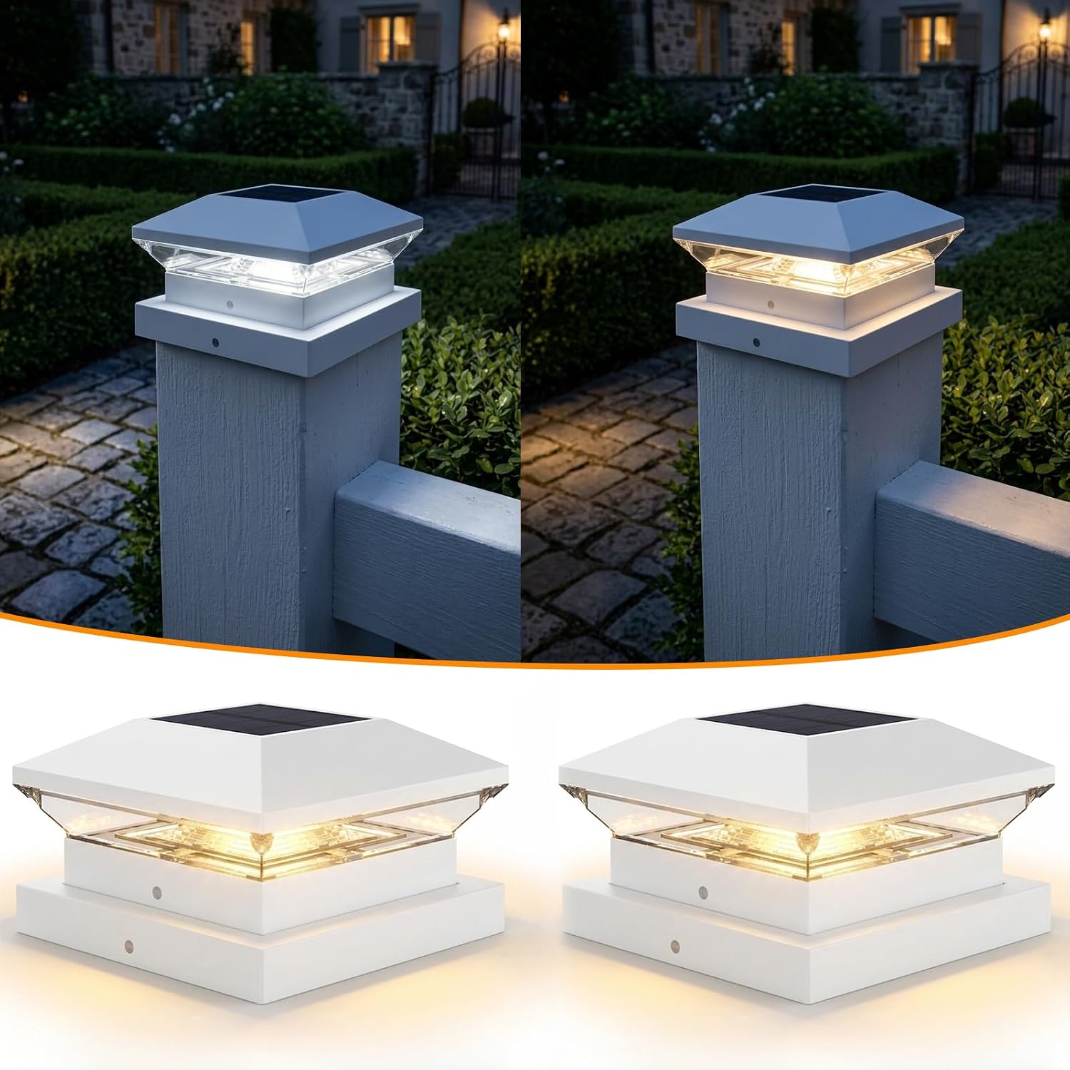 Solar Post Cap Light 4X4 - 1/2 adet güneş enerjili direk ışık
