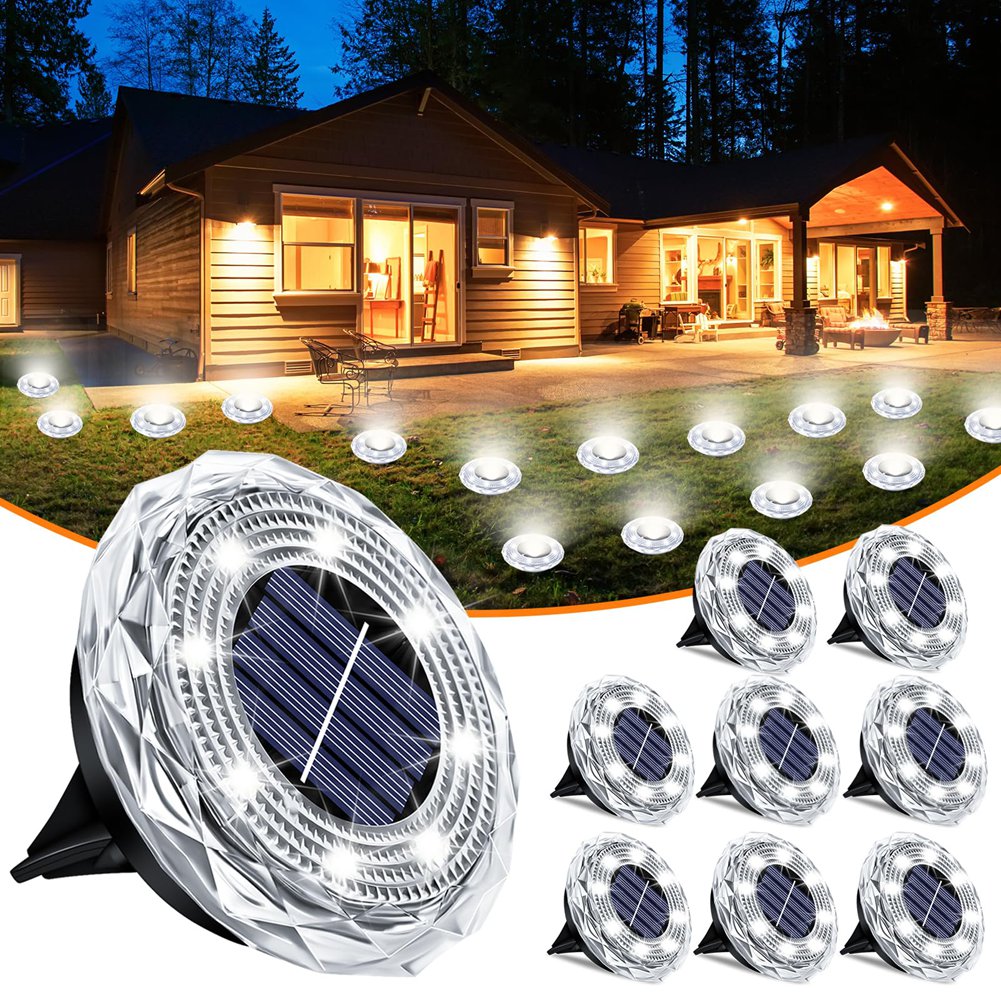 Solar Pathway Lights 8 Pack - ABRW-Solar Yer Lambaları, 8'li Paket, Su