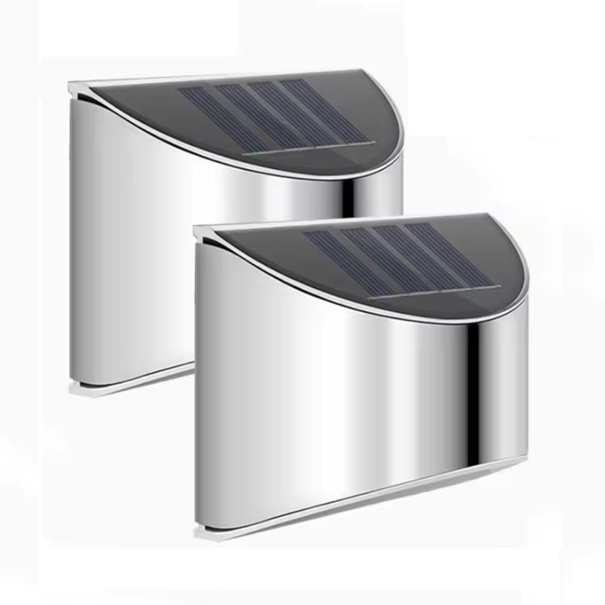 Solar Wall Light Fence Lamp - 2 adet güneş enerjili bahçe lambası
