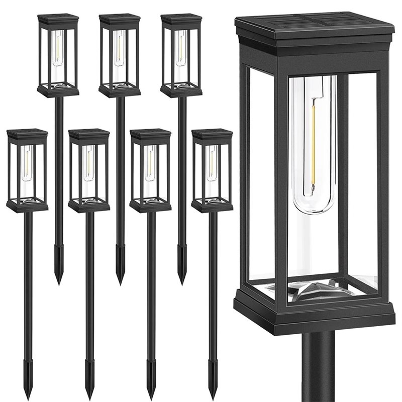 Solar Pathway Lights 8 Pack - Y50A-Otomatik Açma/Kapama Güneş Enerjili Bahçe Yolu