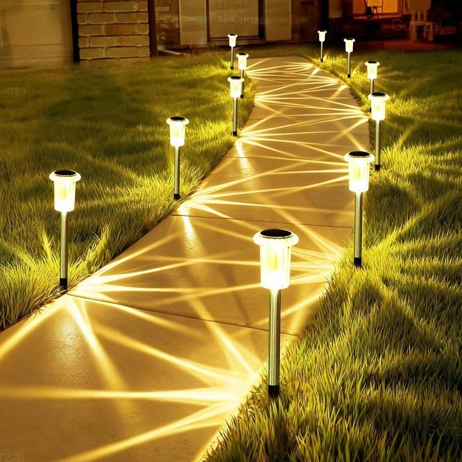 Solar Ground Light Driveway - 4 adet Dış Mekan Güneş Enerjili