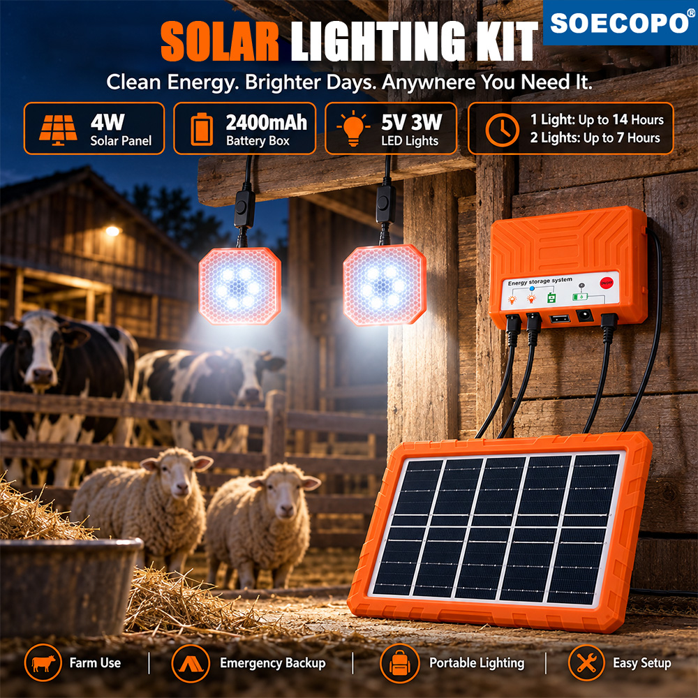 Solar Panel Light Kit Shed - 4W Güneş Paneli Aydınlatma Seti, 2