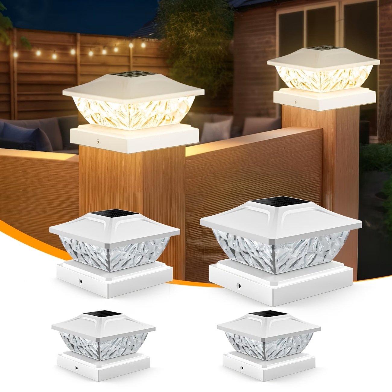Solar Post Cap Light 4X4 - Dış Mekan Su Geçirmez Villa Kapısı