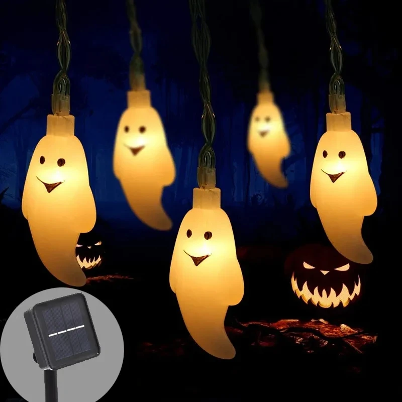 Solar String Lights Outdoor 20M - 7m 50leds noel güneş hayalet işık