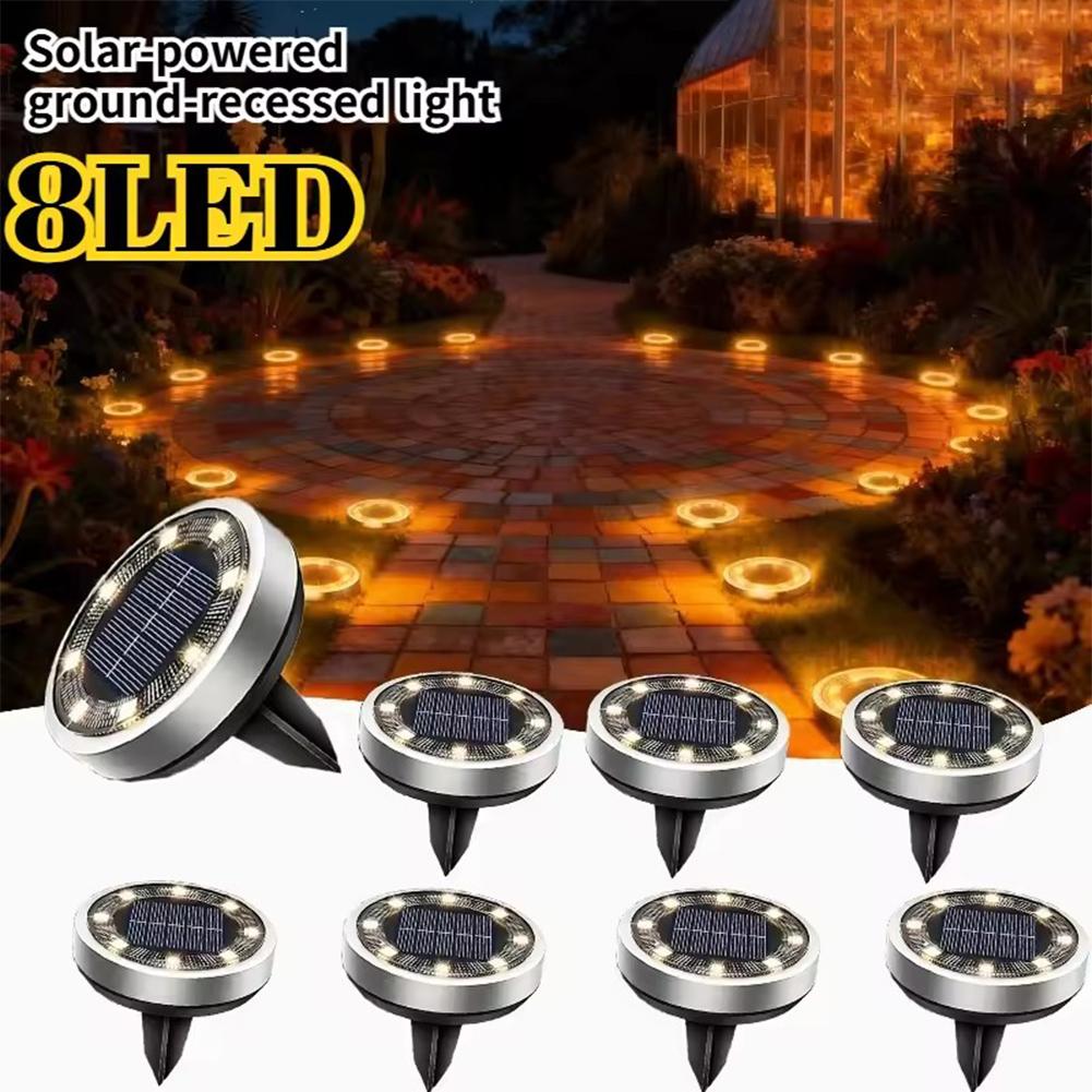 Solar Garden Light Dusk To Dawn - Güneş Enerjili Disk Işık IP68 Su