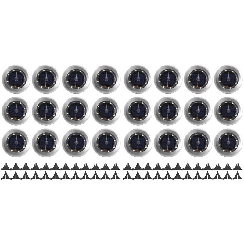 Solar Pathway Lights 8 Pack - 24'lü Paket, Dış Mekan Güneş Enerjili