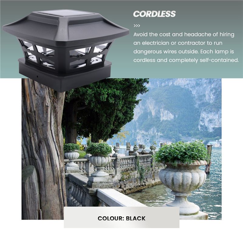 BHTS-Güneş Enerjili Direk Üstü - Solar Post Cap Light 4X4 incelemesi ve fiyatı
