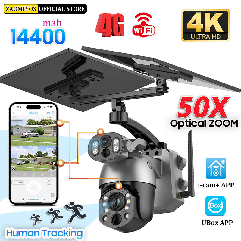 4K 50X ZOOM 10MP Güneş Kameras - Solar Security Camera Light incelemesi ve fiyatı