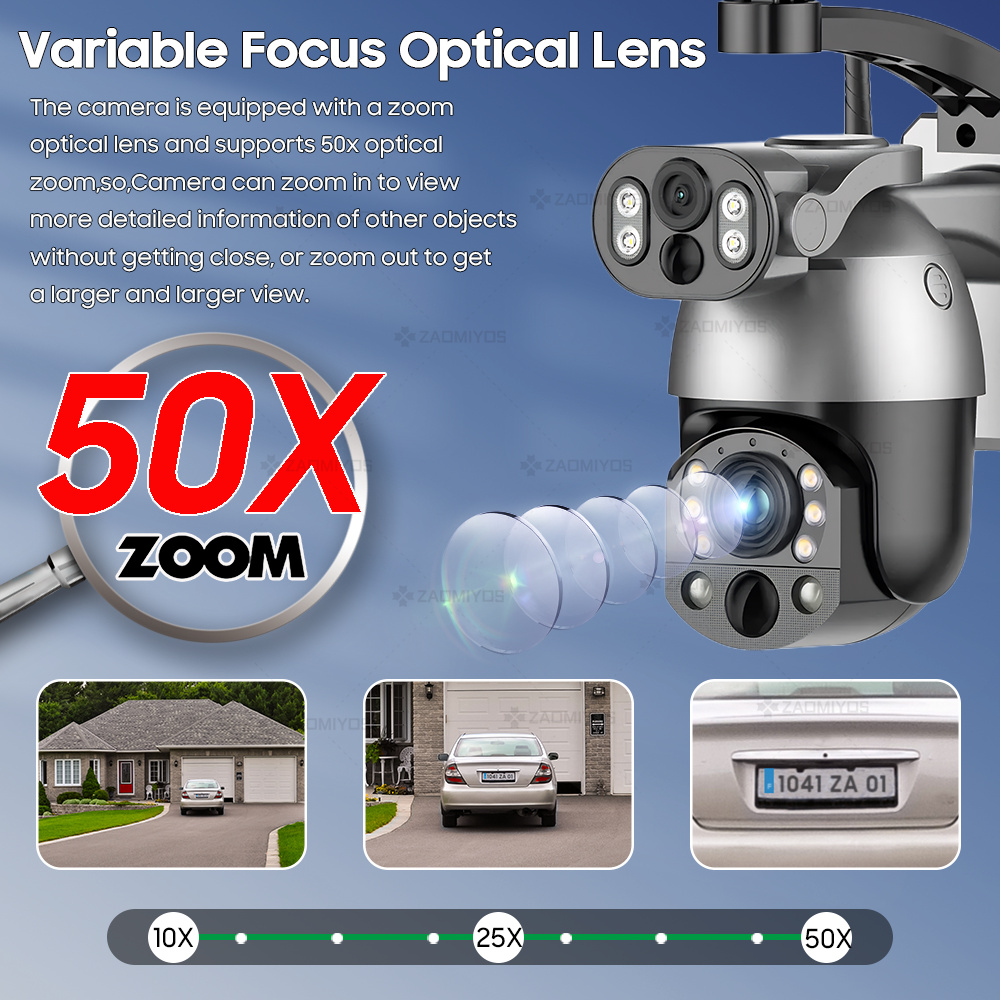 4K 50X ZOOM 10MP Güneş Kameras - Solar Security Camera Light incelemesi ve fiyatı