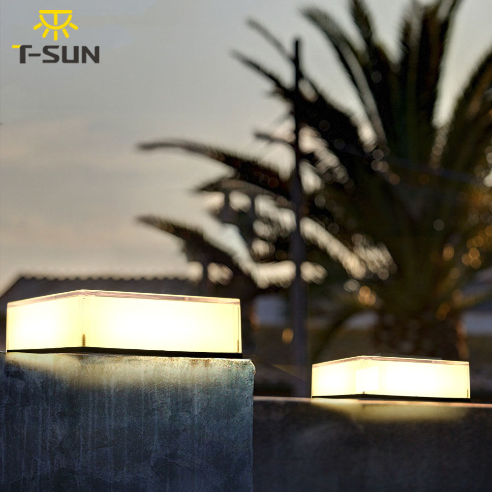 T-SUN 1 adet güneş enerjisi iş - Solar Post Cap Light 4X4 incelemesi ve fiyatı