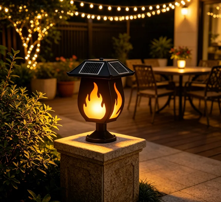 Güneş Enerjili Sütun Farları,  - Solar Garden Light Outdoor Waterproof incelemesi ve fiyatı