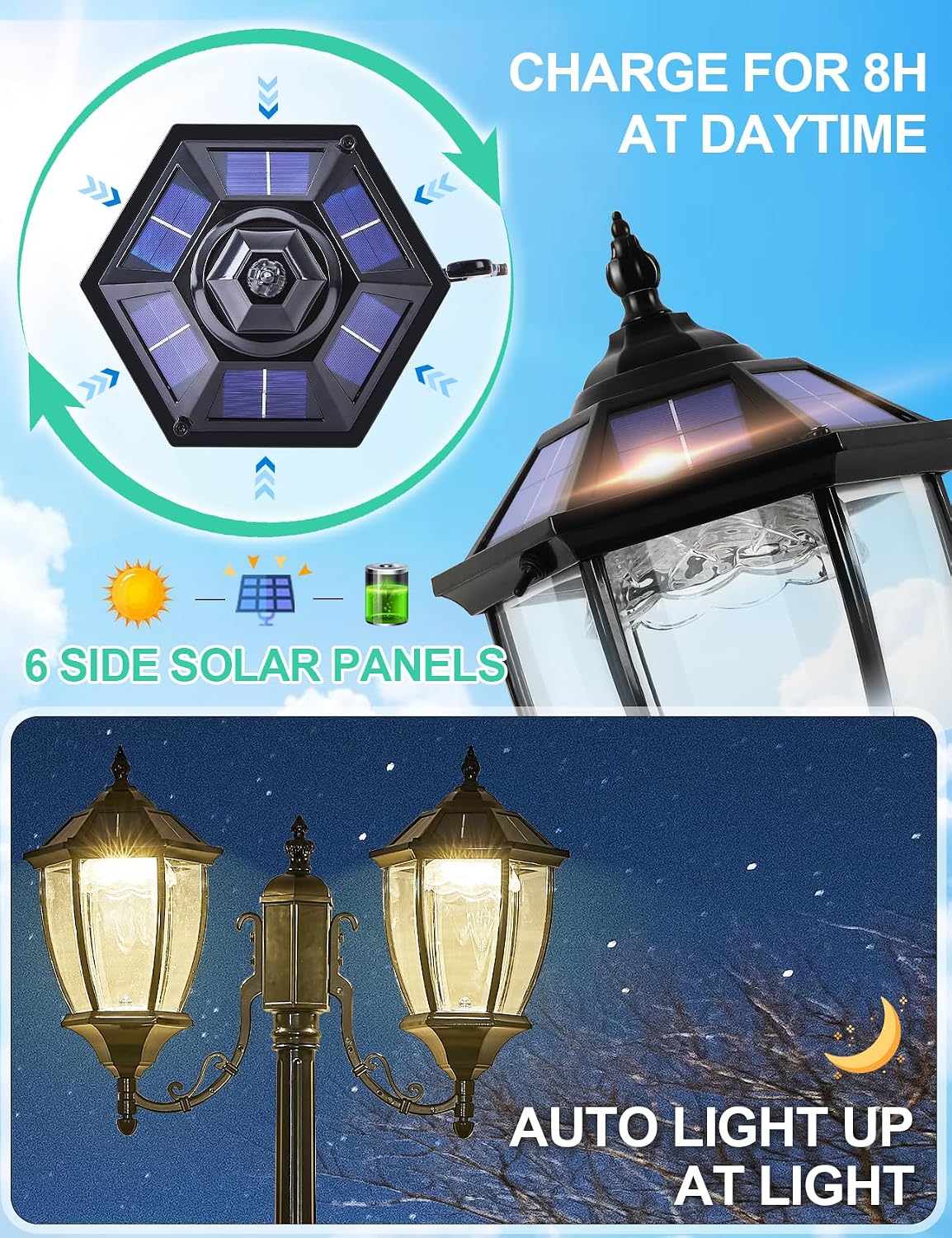 Dış Mekan Güneş Enerjili Direk - Solar Garden Light Dusk To Dawn incelemesi ve fiyatı