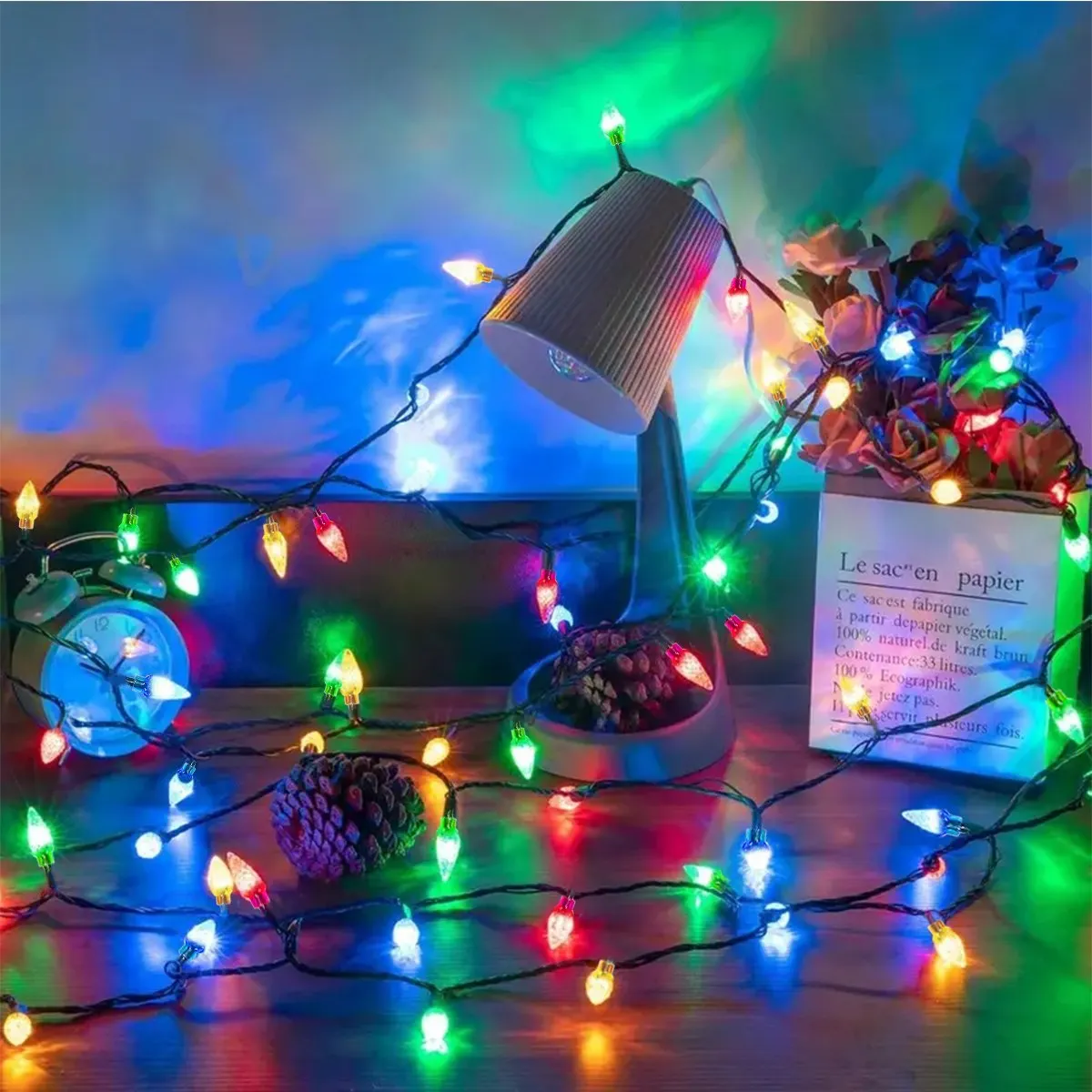 12M 100Leds Güneş Noel Dize Iş - Solar String Lights Outdoor 20M incelemesi ve fiyatı