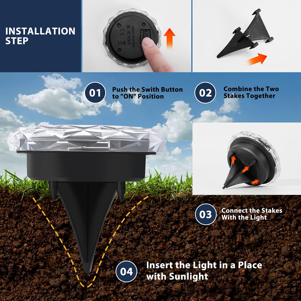 ABRW-Solar Yer Lambaları, 8'li - Solar Pathway Lights 8 Pack incelemesi ve fiyatı