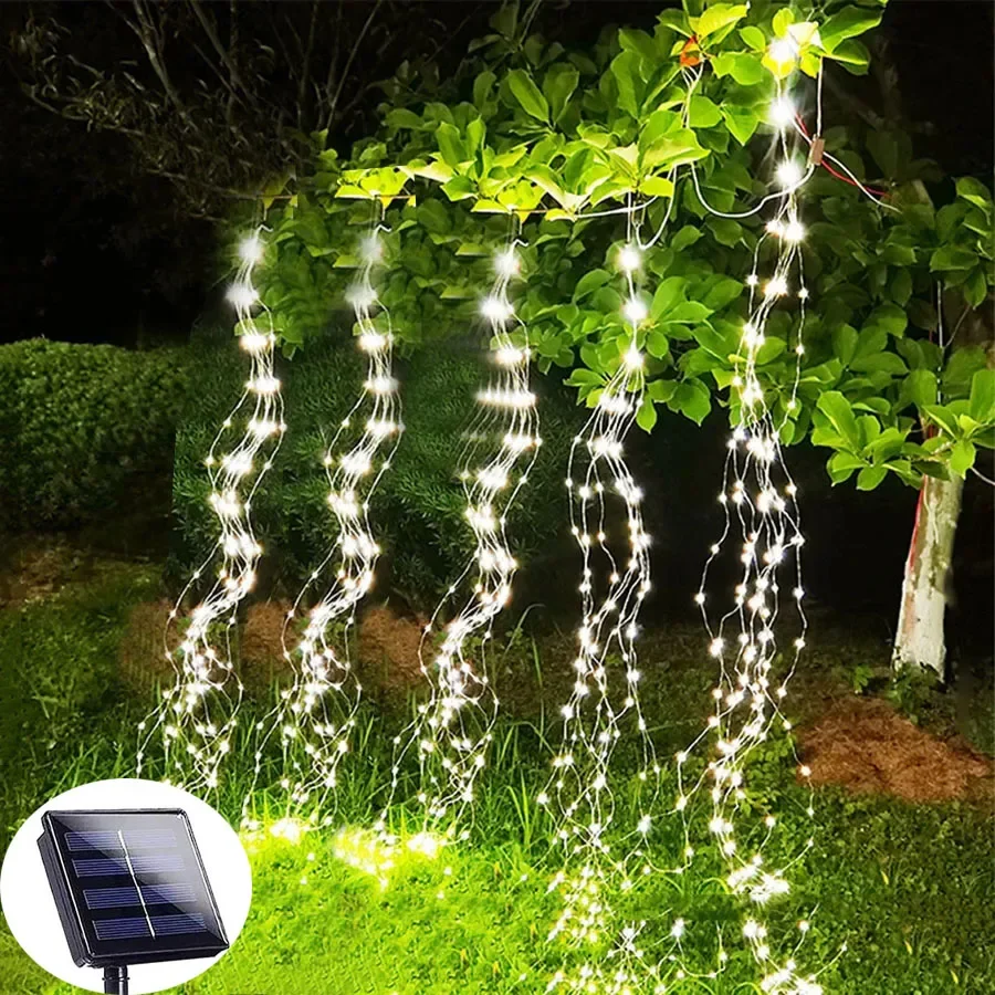 100/200Leds Güneş Peri Şelale  - Solar String Lights Outdoor 20M incelemesi ve fiyatı