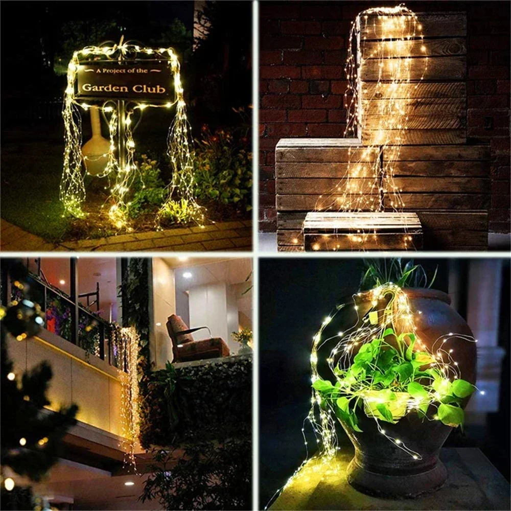100/200Leds Güneş Peri Şelale  - Solar String Lights Outdoor 20M incelemesi ve fiyatı