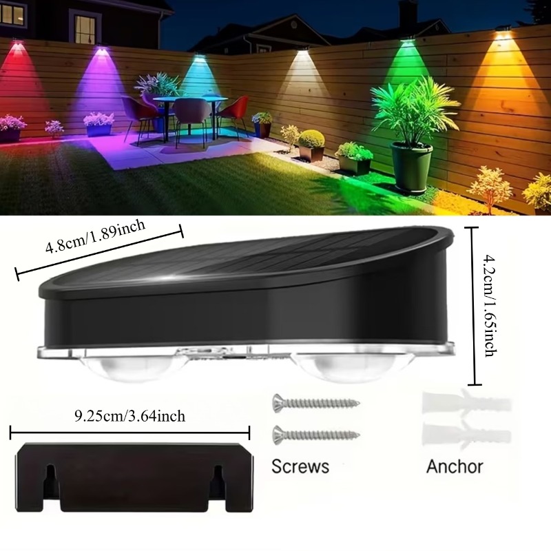 RGB Güneş Enerjili Çit Lambası - Solar Wall Light Fence Lamp incelemesi ve fiyatı