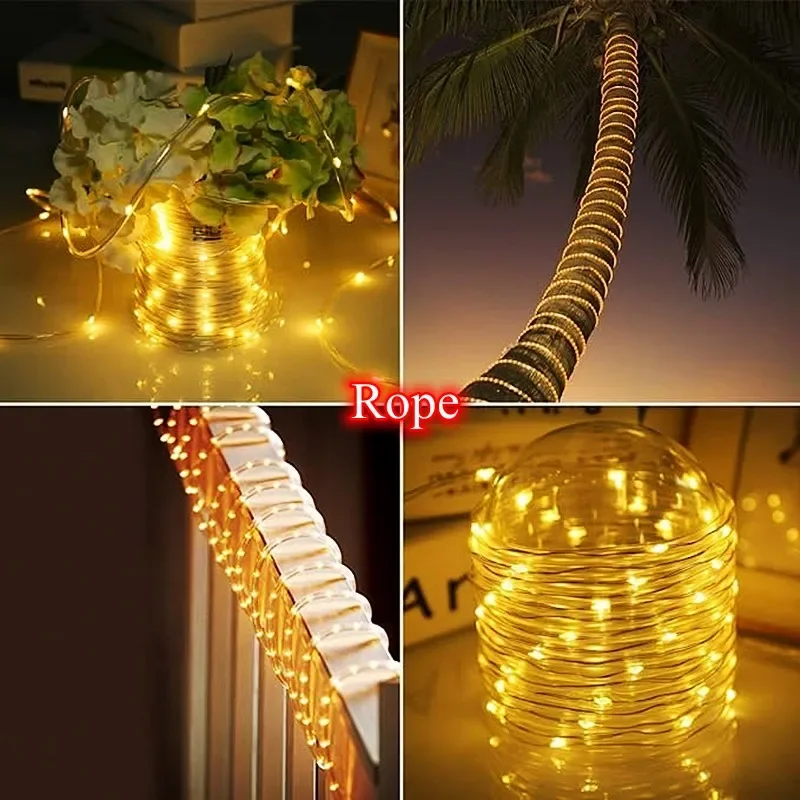 LED Güneş Şerit Halat Tüp Peri - Solar String Lights Outdoor 20M incelemesi ve fiyatı