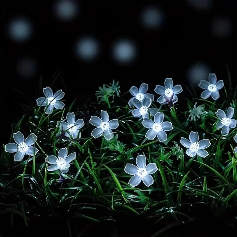 Güneş çiçek Garlands işık 5m 7 - Solar String Lights Outdoor 20M incelemesi ve fiyatı