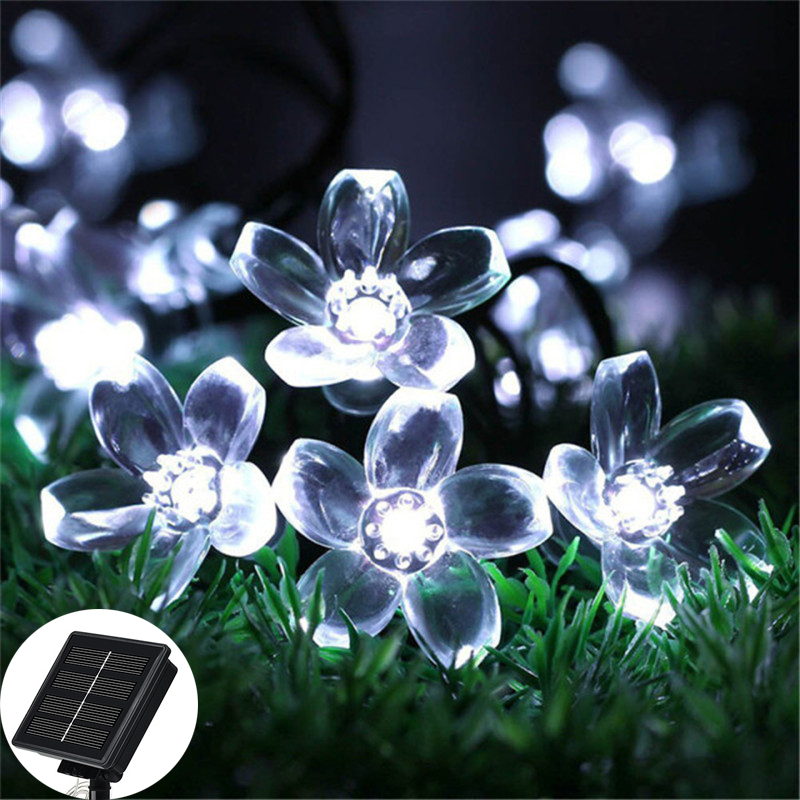 Güneş çiçek Garlands işık 5m 7 - Solar String Lights Outdoor 20M incelemesi ve fiyatı