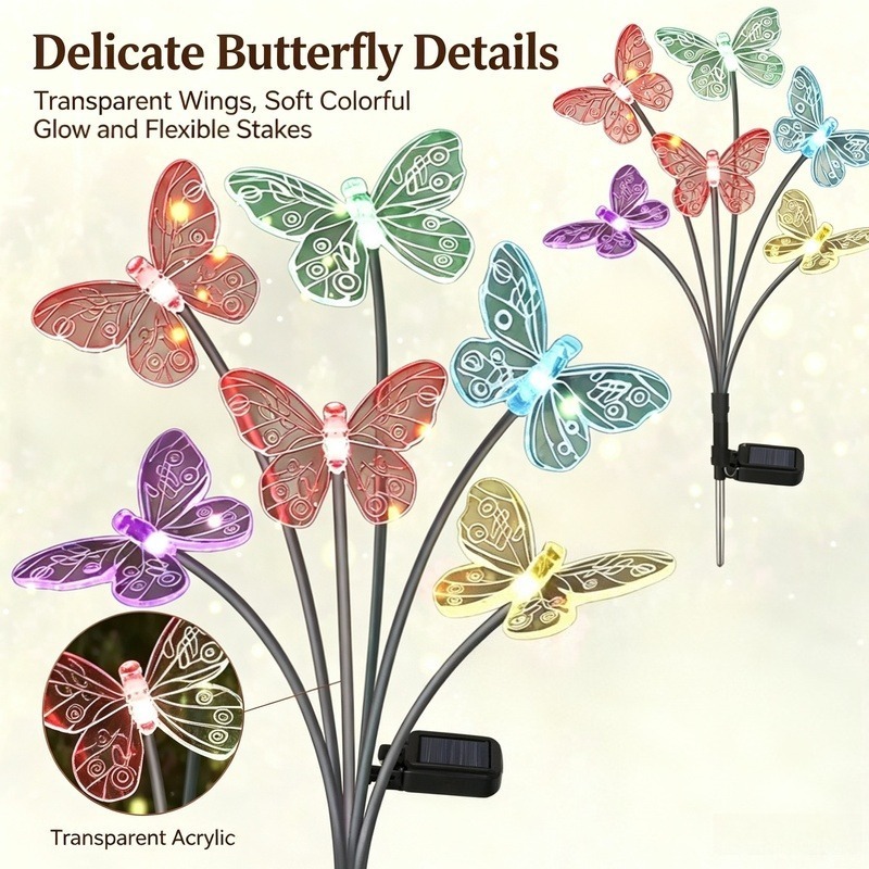 Güneş Enerjili Kelebek Lambala - Solar Garden Light Outdoor Waterproof incelemesi ve fiyatı