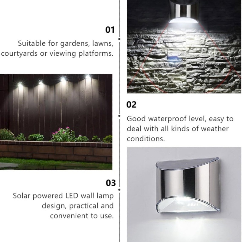 2 adet güneş enerjili bahçe la - Solar Wall Light Fence Lamp incelemesi ve fiyatı