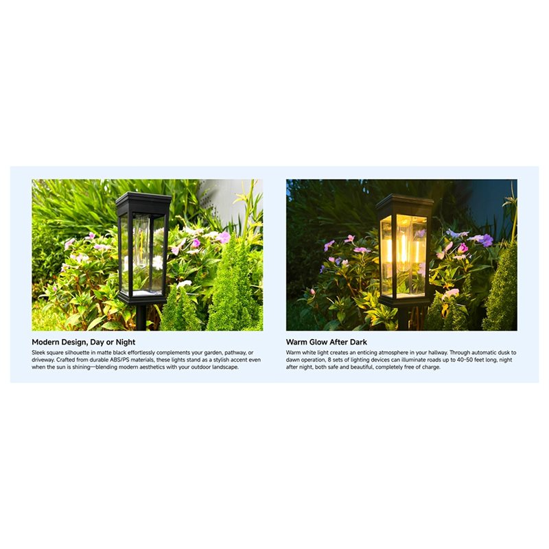 Y50A-Otomatik Açma/Kapama Güne - Solar Pathway Lights 8 Pack incelemesi ve fiyatı