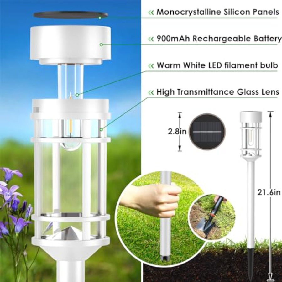 Güneş Enerjili Bahçe Yolu Lamb - Solar Pathway Lights 8 Pack incelemesi ve fiyatı