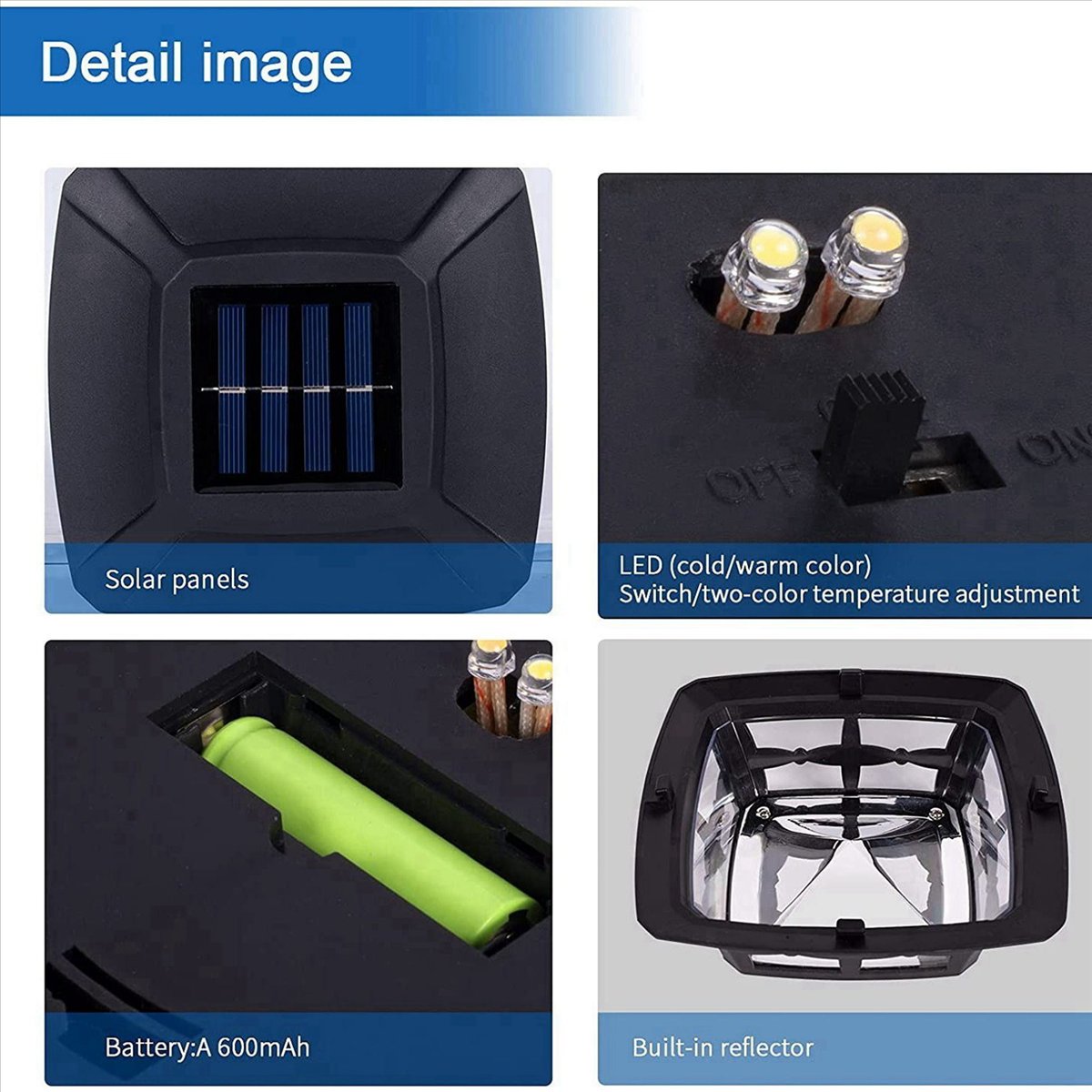 Canlı - 4X Güneş Enerjili Dire - Solar Post Cap Light 4X4 incelemesi ve fiyatı