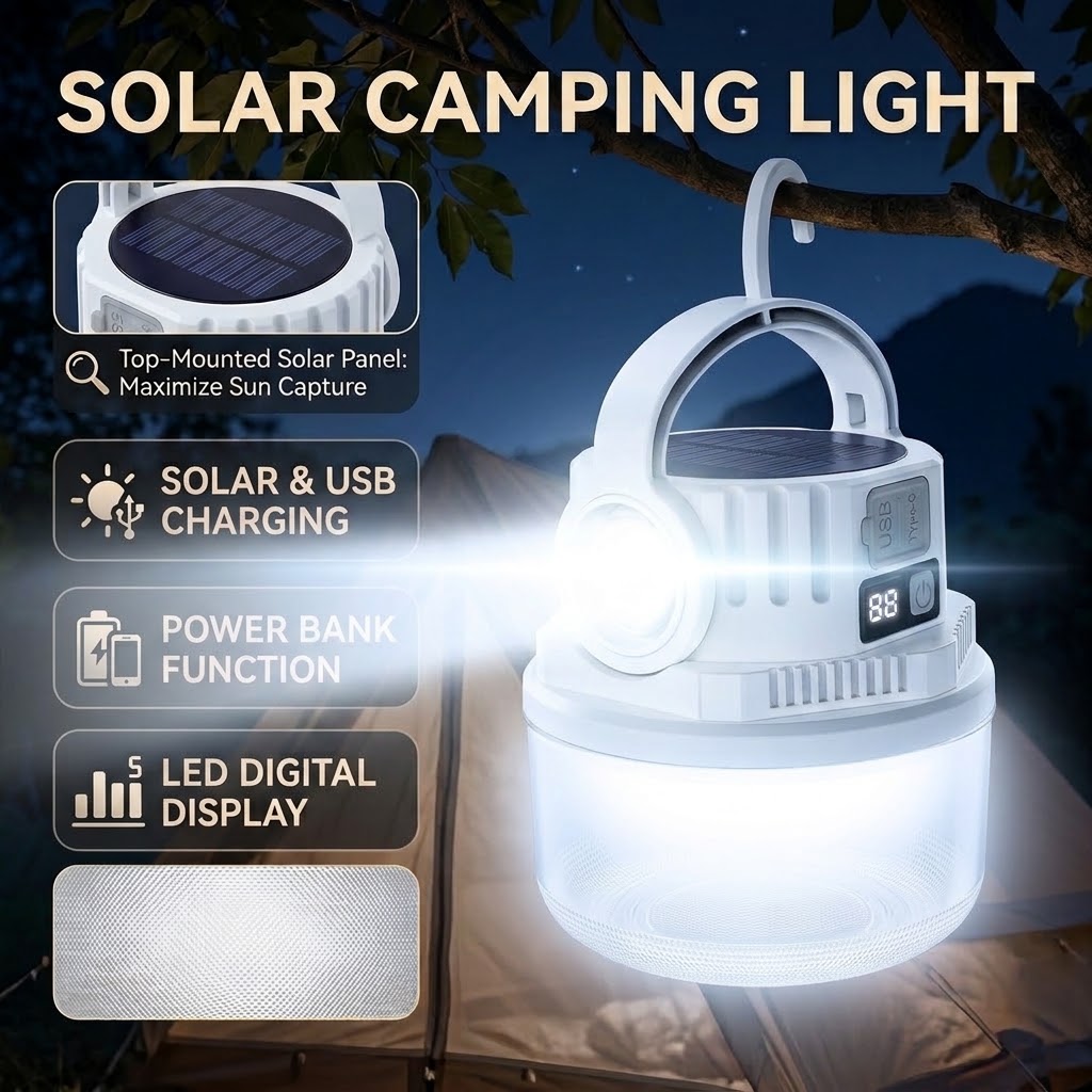 Güneş Enerjili Kamp Lambası Çi - Solar Lantern Camping Collapsible incelemesi ve fiyatı